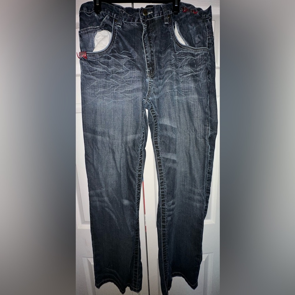 Akademiks Men's Straight Leg Dark Wash Jeans size 40X34